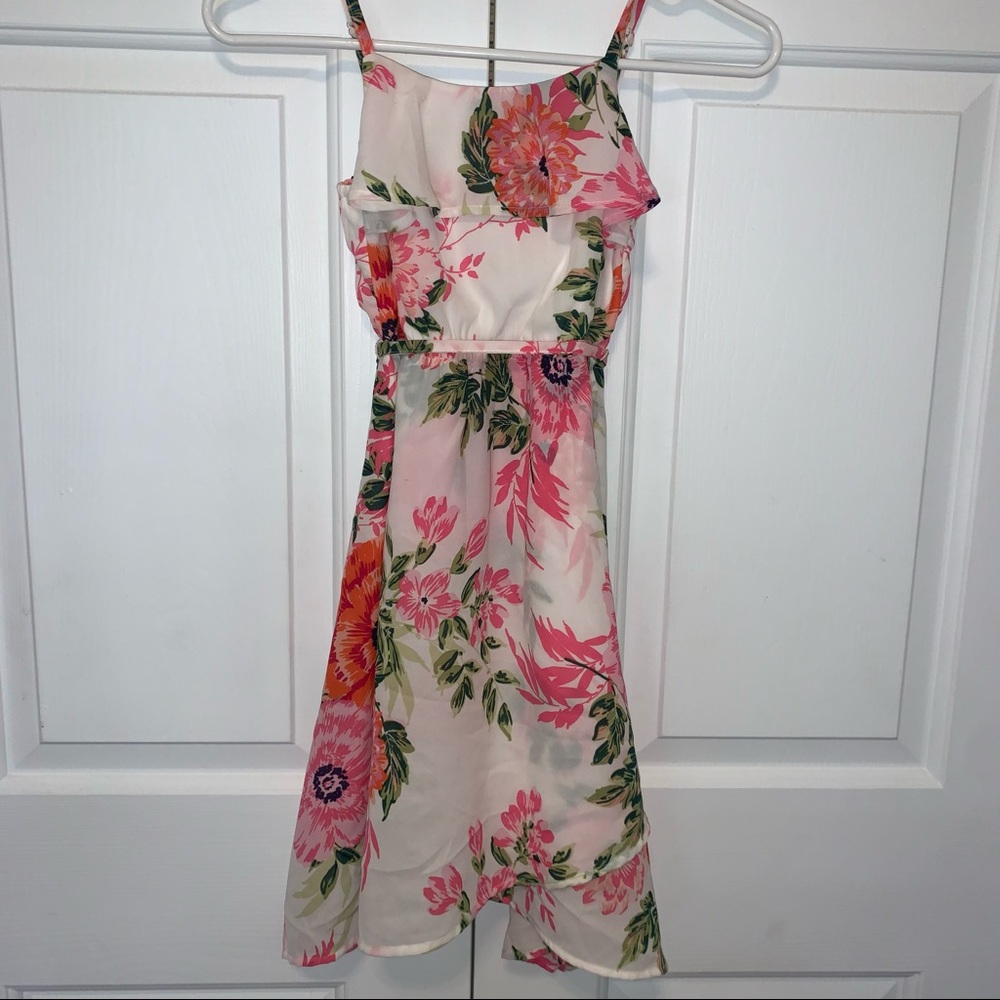 Pink floral dress